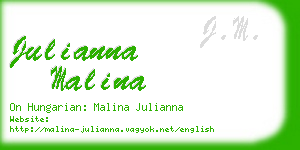 julianna malina business card